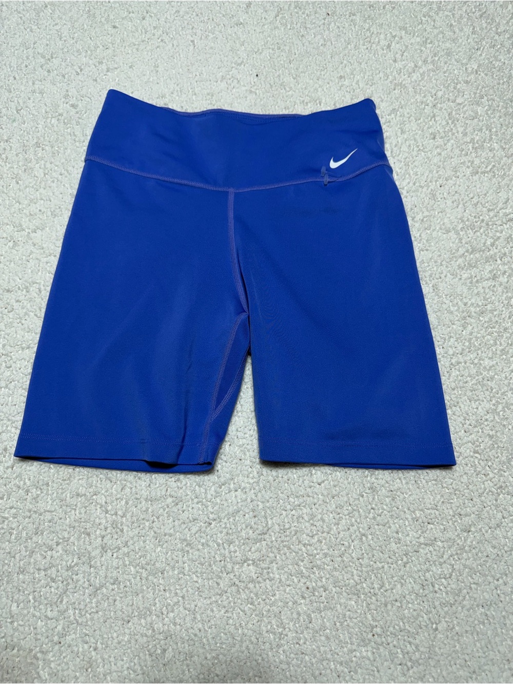 Nike Dri-FIT Blue Biker Shorts Womens Medium High Rise